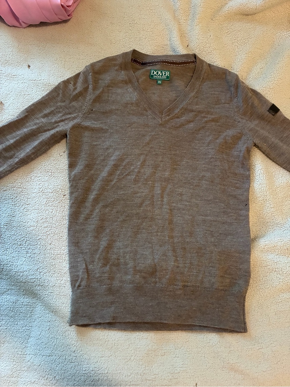 Dover Saddlery Women's V-Neck Pullover Sweater Brown XS